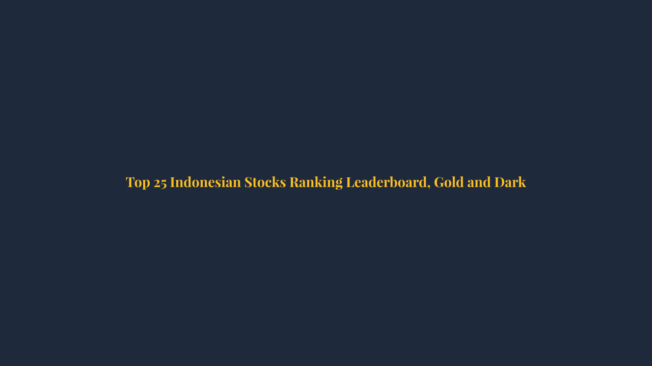 The Horas Index Update: Top 25 Indonesian Stocks (14 February 2026)